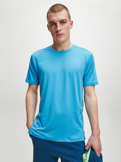 Calvin Klein Ruhák HU179275 | Calvin Klein Gym Férfi Póló Kék / Zöld